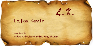 Lojka Kevin névjegykártya